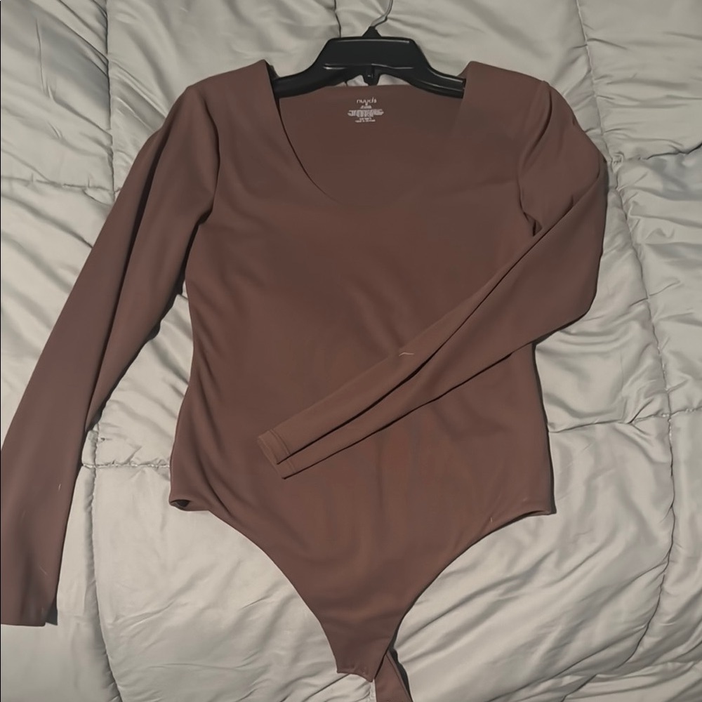 Brown Long Sleeve Bodysuit